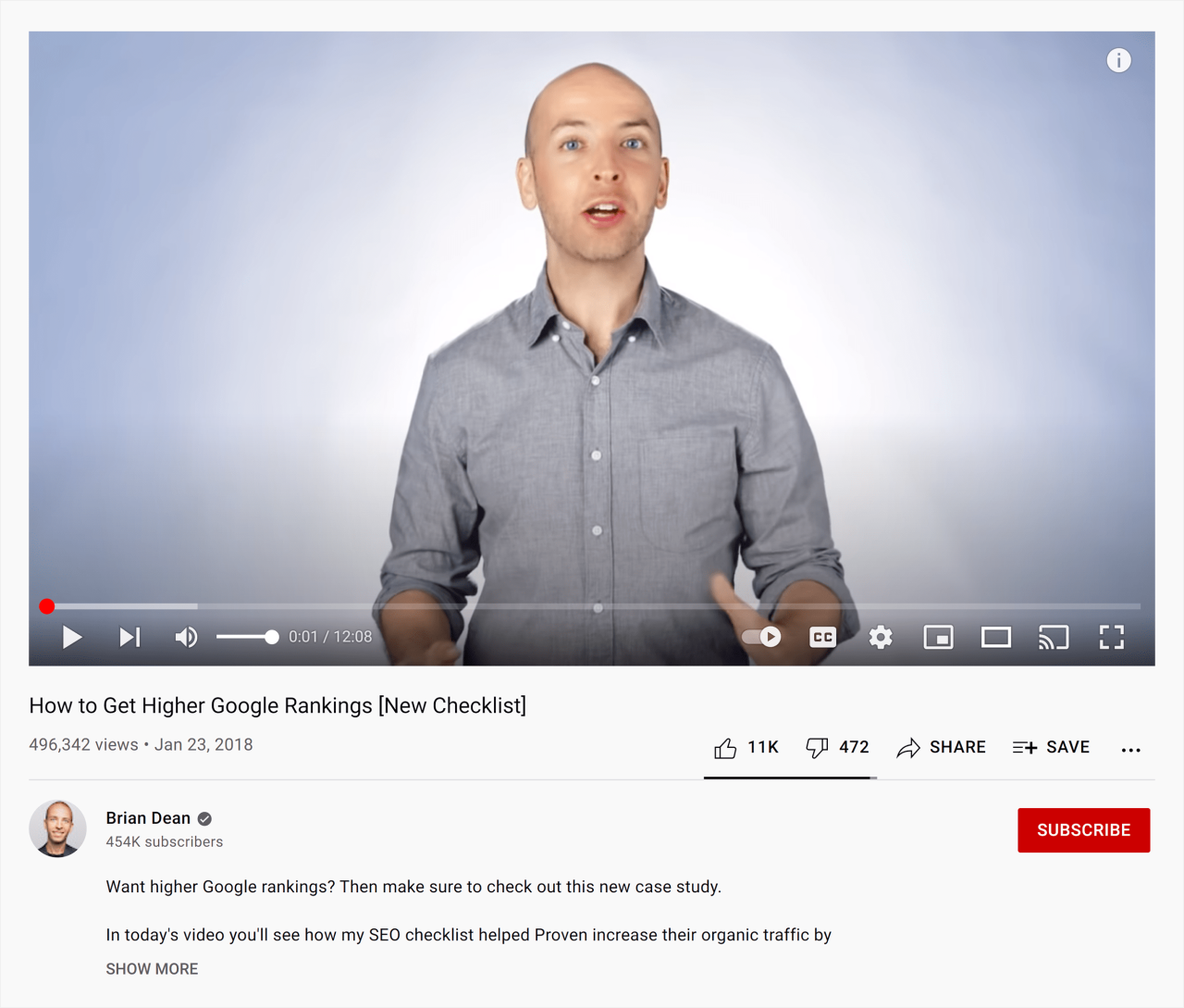 YouTube – Higher Google rankings video 30 Ways to Increase Traffic to Your Website